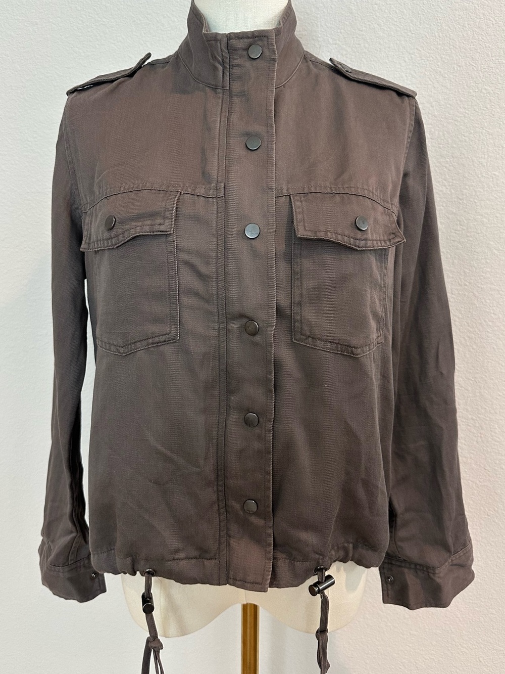 Rails Collins Linen Blend Utility Jacket Slate Gray XS Lightweight - Picture 2 of 14